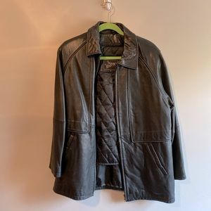 Mens Midnight Velvet Leather Coat